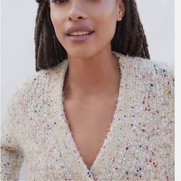 Anthropologie Maeve Twinkle Cropped Cardigan XS NWT - Picture 6 of 11